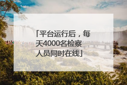 平台运行后，每天4000名检察人员同时在线
