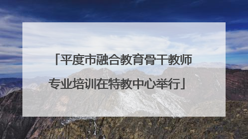 平度市融合教育骨干教师专业培训在特教中心举行