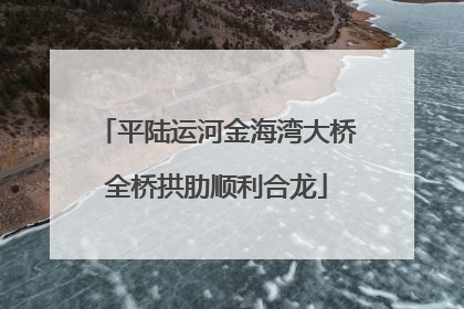 平陆运河金海湾大桥全桥拱肋顺利合龙
