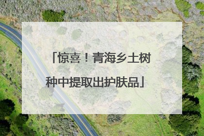 惊喜！青海乡土树种中提取出护肤品