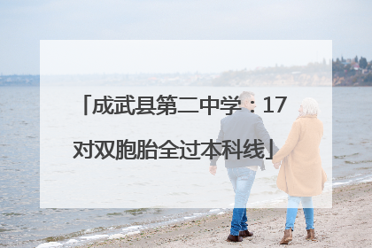 成武县第二中学：17对双胞胎全过本科线
