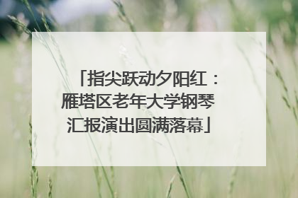 指尖跃动夕阳红：雁塔区老年大学钢琴汇报演出圆满落幕