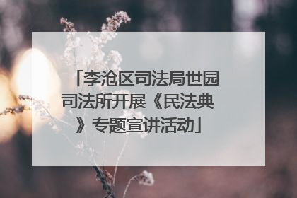李沧区司法局世园司法所开展《民法典》专题宣讲活动