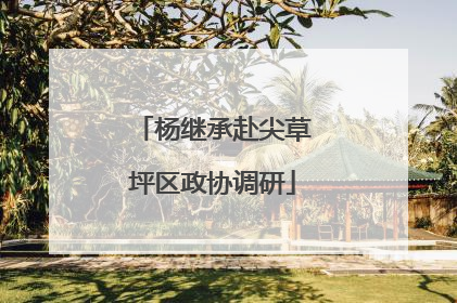 杨继承赴尖草坪区政协调研