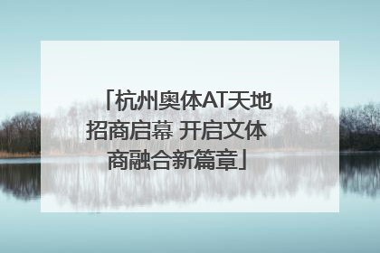 杭州奥体AT天地招商启幕 开启文体商融合新篇章