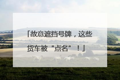 故意遮挡号牌，这些货车被“点名”！