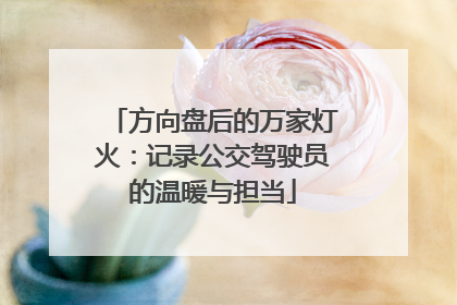 方向盘后的万家灯火：记录公交驾驶员的温暖与担当