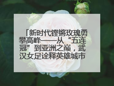 新时代铿锵玫瑰勇攀高峰——从“五连冠”到亚洲之巅，武汉女足诠释英雄城市精神特质