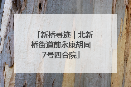 新桥寻迹｜北新桥街道前永康胡同7号四合院