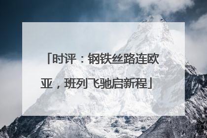 时评：钢铁丝路连欧亚，班列飞驰启新程