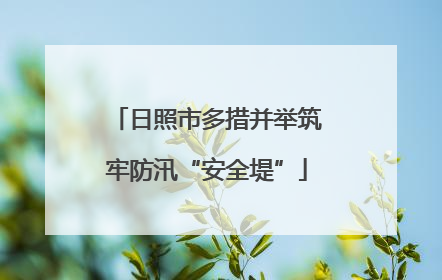 日照市多措并举筑牢防汛“安全堤”
