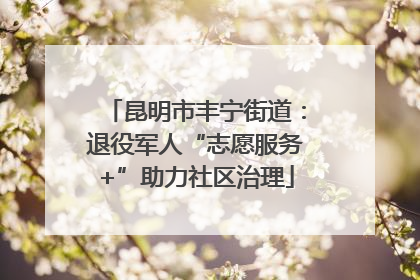 昆明市丰宁街道：退役军人“志愿服务+”助力社区治理