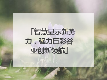 智慧显示新势力，强力巨彩谷亚创新领航