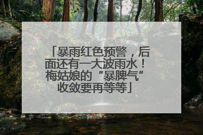 暴雨红色预警，后面还有一大波雨水！梅姑娘的“暴脾气”收敛要再等等