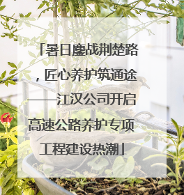 暑日鏖战荆楚路，匠心养护筑通途——江汉公司开启高速公路养护专项工程建设热潮