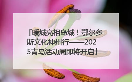 暖城亮相岛城！鄂尔多斯文化神州行——2025青岛活动周即将开启