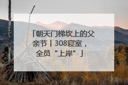 朝天门梯坎上的父亲节丨308寝室，全员“上岸”