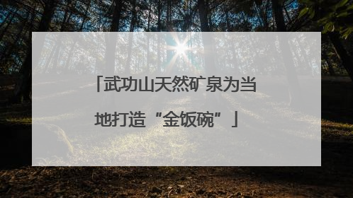 武功山天然矿泉为当地打造“金饭碗”