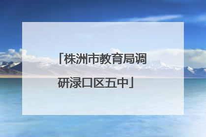 株洲市教育局调研渌口区五中
