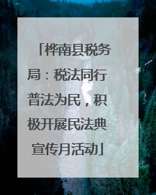 桦南县税务局：税法同行普法为民，积极开展民法典宣传月活动