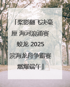 桨影翻飞决毫厘 海河浪涌赛蛟龙 2025滨海龙舟争霸赛燃爆端午