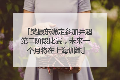 樊振东确定参加乒超第二阶段比赛，未来一个月将在上海训练