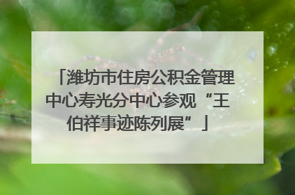 潍坊市住房公积金管理中心寿光分中心参观“王伯祥事迹陈列展”
