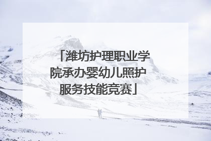 潍坊护理职业学院承办婴幼儿照护服务技能竞赛