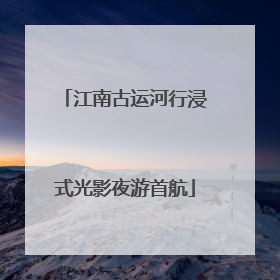 江南古运河行浸式光影夜游首航
