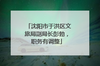 沈阳市于洪区文旅局副局长彭勃，职务有调整