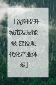 沈阳提升城市发展能级 建设现代化产业体系