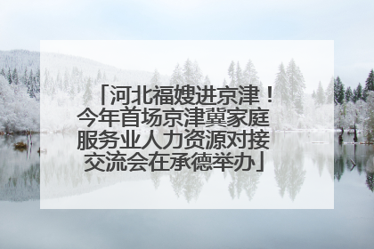 河北福嫂进京津！今年首场京津冀家庭服务业人力资源对接交流会在承德举办