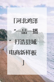 河北鸡泽“一品一播”打造县域电商新样板