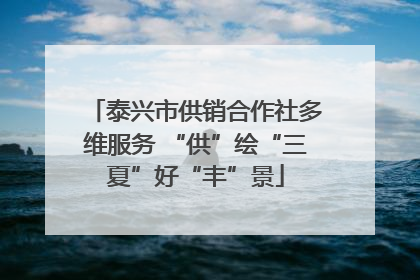 泰兴市供销合作社多维服务 “供”绘“三夏”好“丰”景
