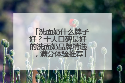 洗面奶什么牌子好？十大口碑最好的洗面奶品牌精选，满分体验推荐