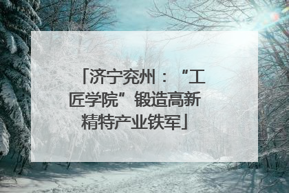 济宁兖州：“工匠学院”锻造高新精特产业铁军