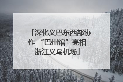 深化义巴东西部协作 “巴州馆”亮相浙江义乌机场