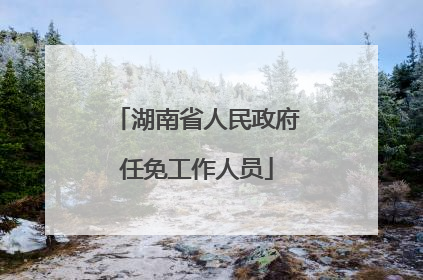 湖南省人民政府任免工作人员
