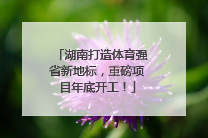 湖南打造体育强省新地标，重磅项目年底开工！