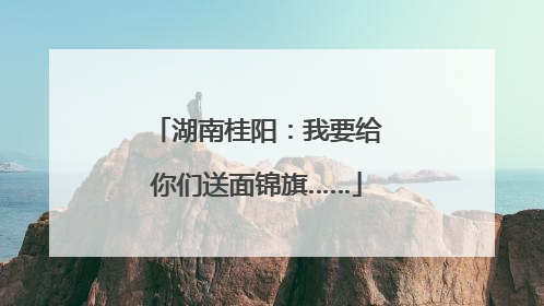 湖南桂阳：我要给你们送面锦旗……