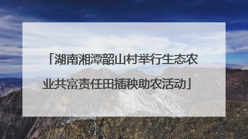 湖南湘潭韶山村举行生态农业共富责任田插秧助农活动