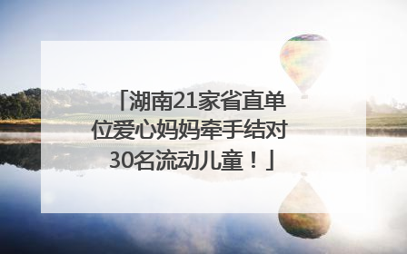 湖南21家省直单位爱心妈妈牵手结对30名流动儿童！