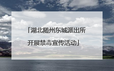 湖北随州东城派出所开展禁毒宣传活动