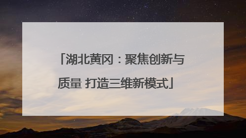 湖北黄冈：聚焦创新与质量 打造三维新模式