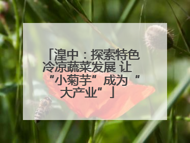 湟中：探索特色冷凉蔬菜发展 让“小菊芋”成为“大产业”