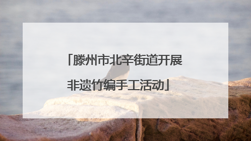 滕州市北辛街道开展非遗竹编手工活动