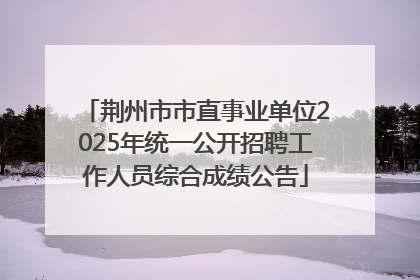 荆州市市直事业单位2025年统一公开招聘工作人员综合成绩公告