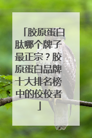 胶原蛋白肽哪个牌子最正宗？胶原蛋白品牌十大排名榜中的佼佼者