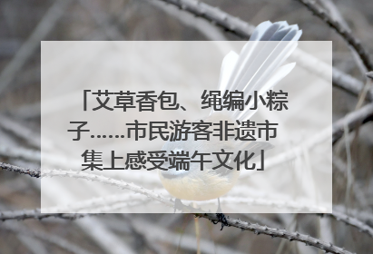 艾草香包、绳编小粽子……市民游客非遗市集上感受端午文化