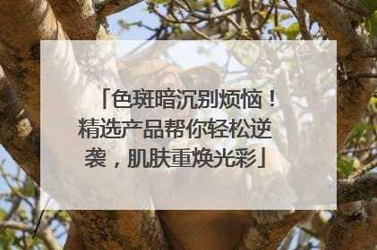 色斑暗沉别烦恼！精选产品帮你轻松逆袭，肌肤重焕光彩